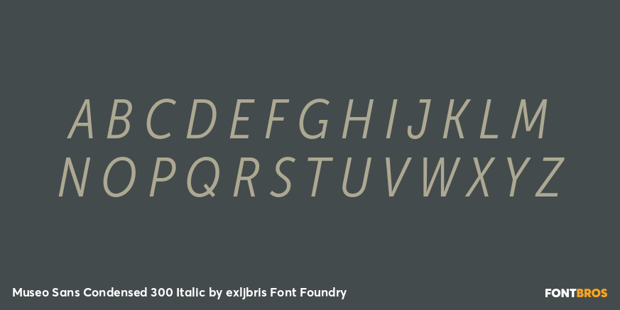 Museo Sans Condensed 300 Italic Font Poster #1