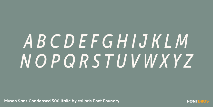 Museo Sans Condensed 500 Italic Font Poster #2