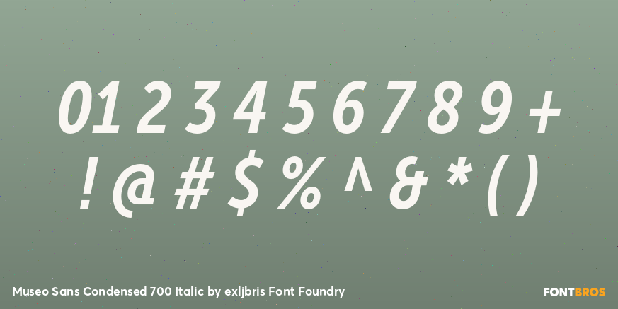 Museo Sans Condensed 700 Italic Font Poster #4