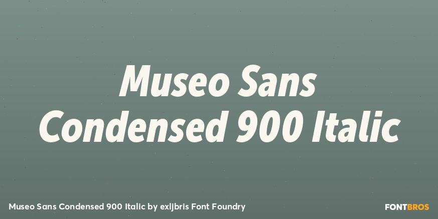 Museo Sans Condensed 900 Italic Font Poster #1