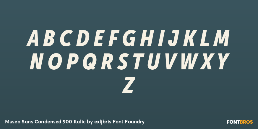 Museo Sans Condensed 900 Italic Font Poster #2
