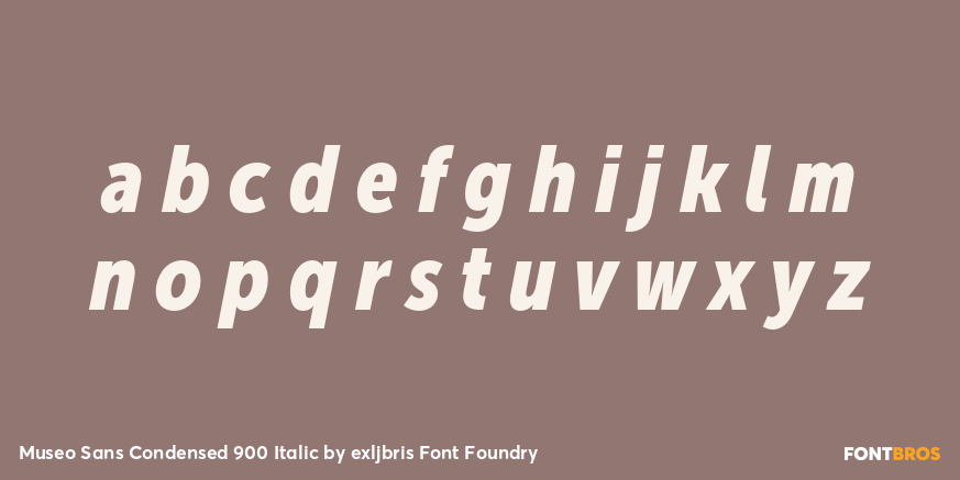 Museo Sans Condensed 900 Italic Font Poster #3