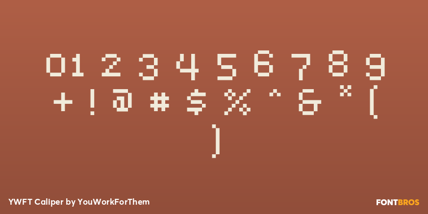 YWFT Caliper Font Poster #1