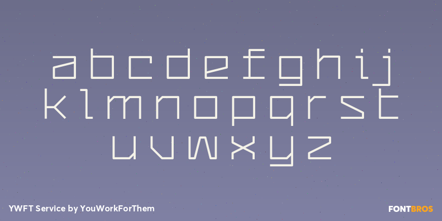 YWFT Service Font Poster #3