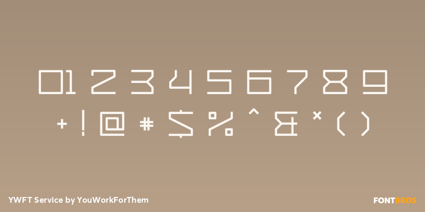 YWFT Service Font Poster #4