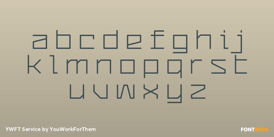 YWFT Service Font Poster #1