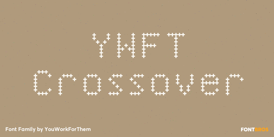 YWFT Crossover Font Poster #1