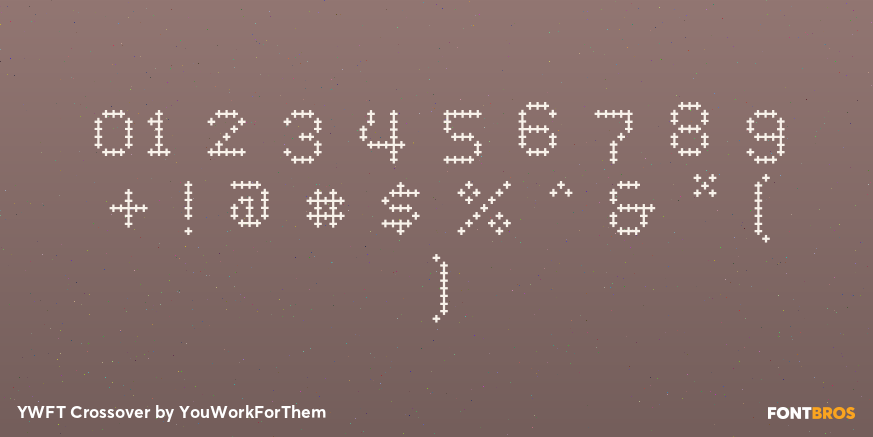 YWFT Crossover Font Poster #1