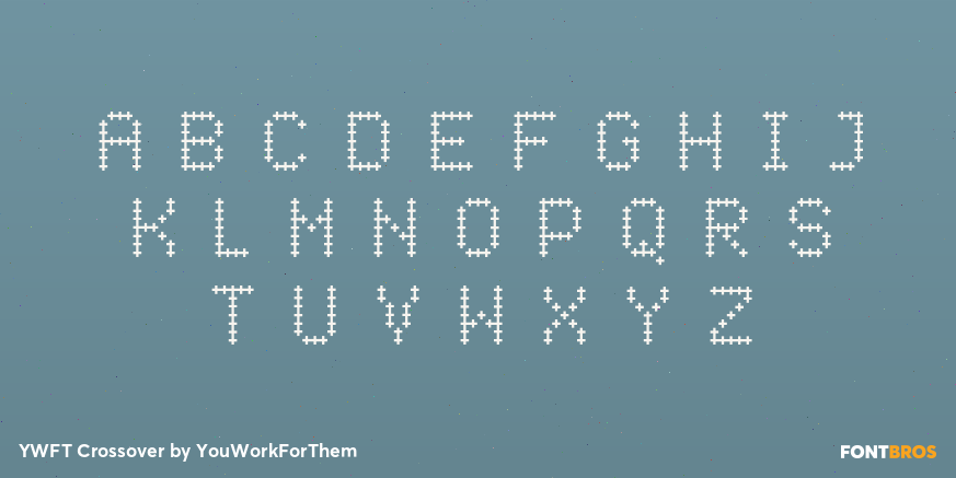 YWFT Crossover Font Poster #1