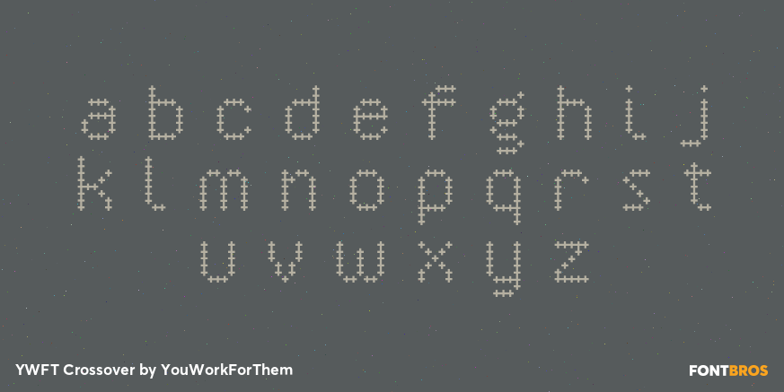 YWFT Crossover Font Poster #1