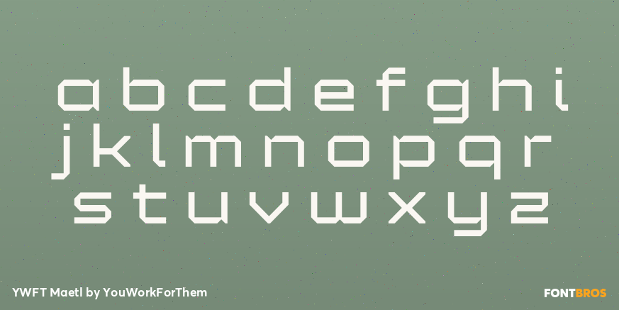 YWFT Maetl Font Poster #3