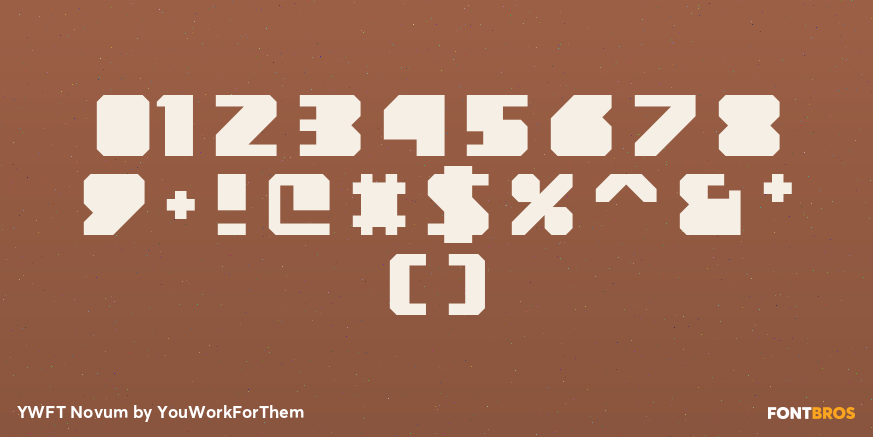 YWFT Novum Font Poster #1