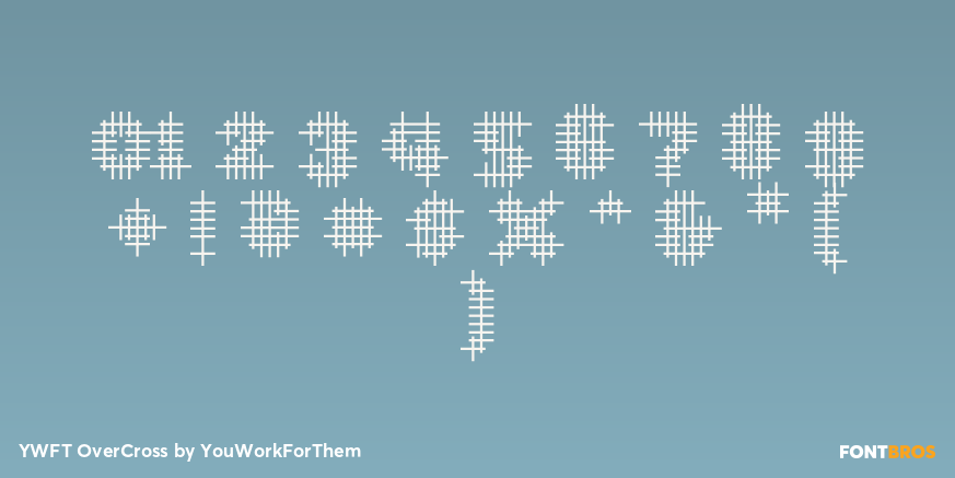 YWFT OverCross Font Poster #1