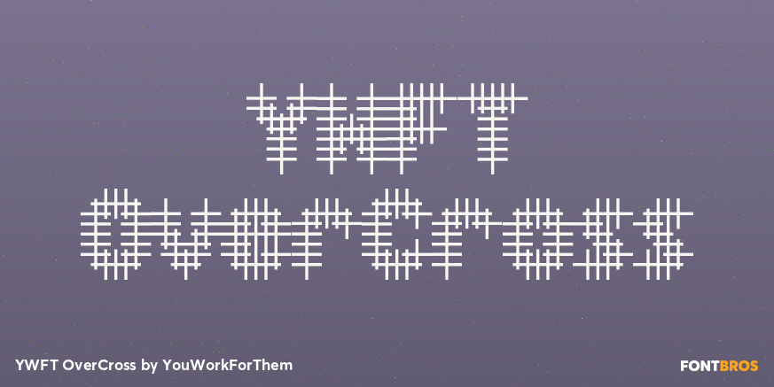 YWFT OverCross Font Poster #1