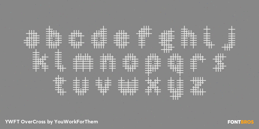 YWFT OverCross Font Poster #1