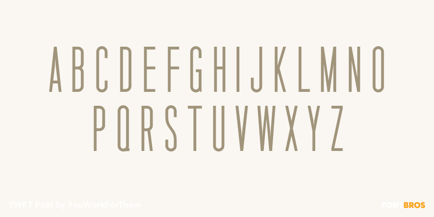 YWFT Pakt Font Poster #1