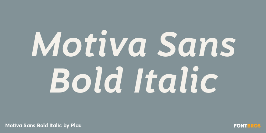 Motiva Sans Bold Italic Poster