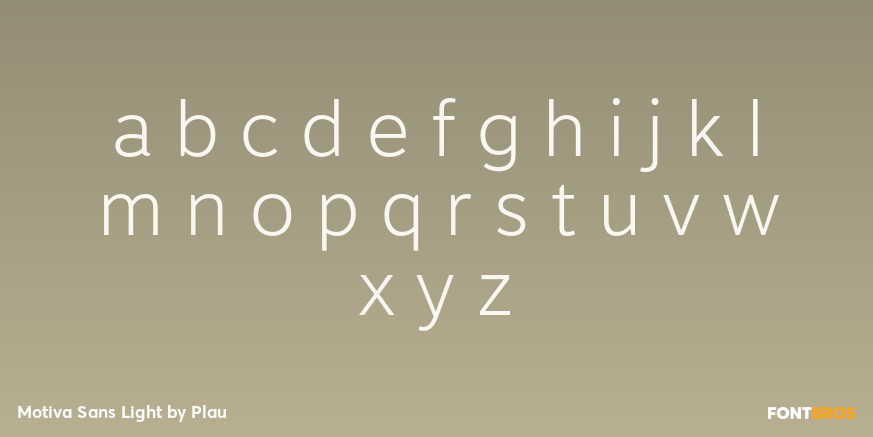 Motiva Sans Light Font Poster #3