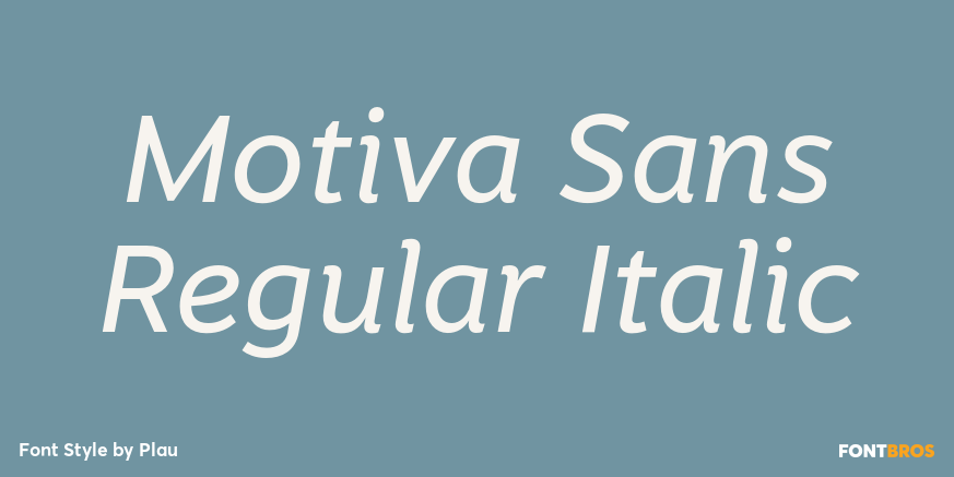 Motiva Sans Regular Italic Font Poster #1