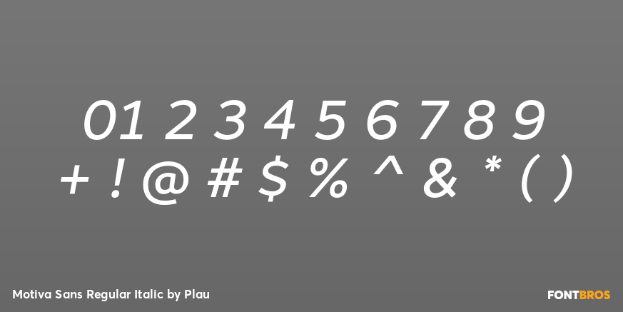 Motiva Sans Regular Italic Font Poster #1