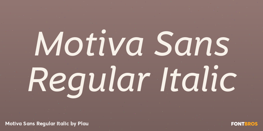Motiva Sans Regular Italic Font Poster #1