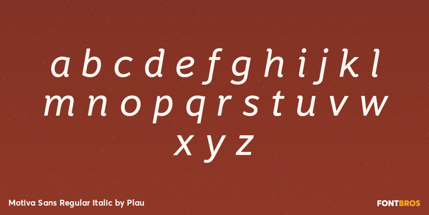 Motiva Sans Regular Italic Font Poster #3
