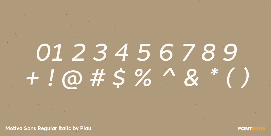Motiva Sans Regular Italic Font Poster #4