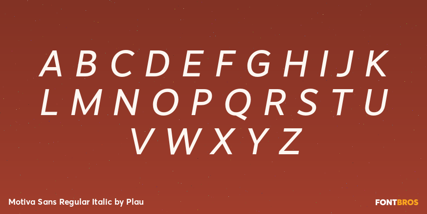 Motiva Sans Regular Italic Font Poster #1