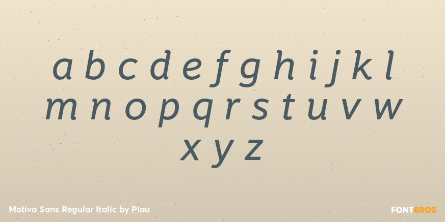 Motiva Sans Regular Italic Font Poster #1