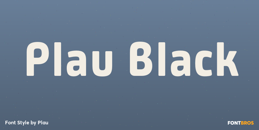 Plau Black Font Poster #1