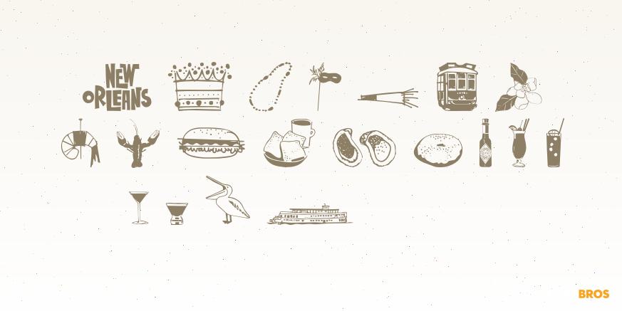 New Orleans Doodles Font Poster #1