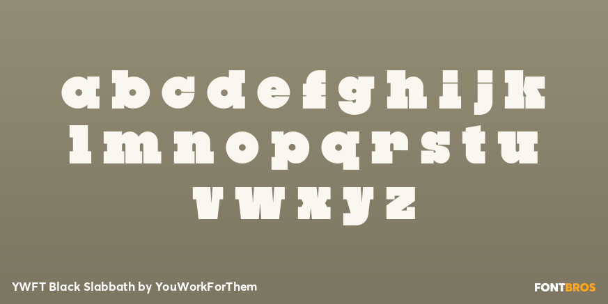 YWFT Black Slabbath Font Poster #3