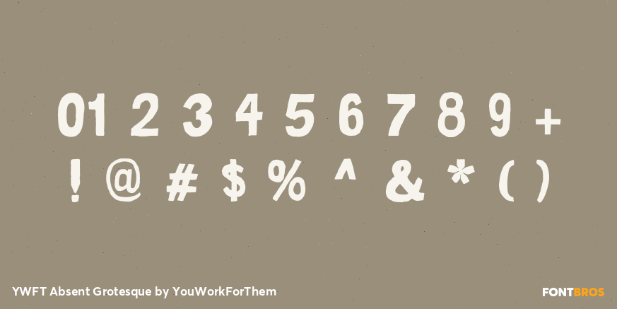 YWFT Absent Grotesque Font Poster #1