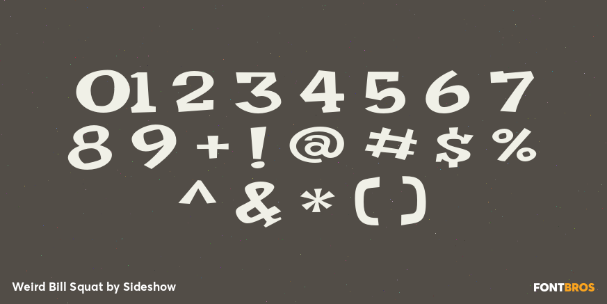 Weird Bill Squat Font Poster #4