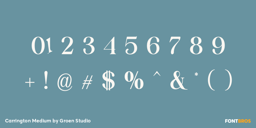 Carrington Medium Font Poster #4