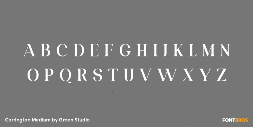 Carrington Medium Font Poster #2