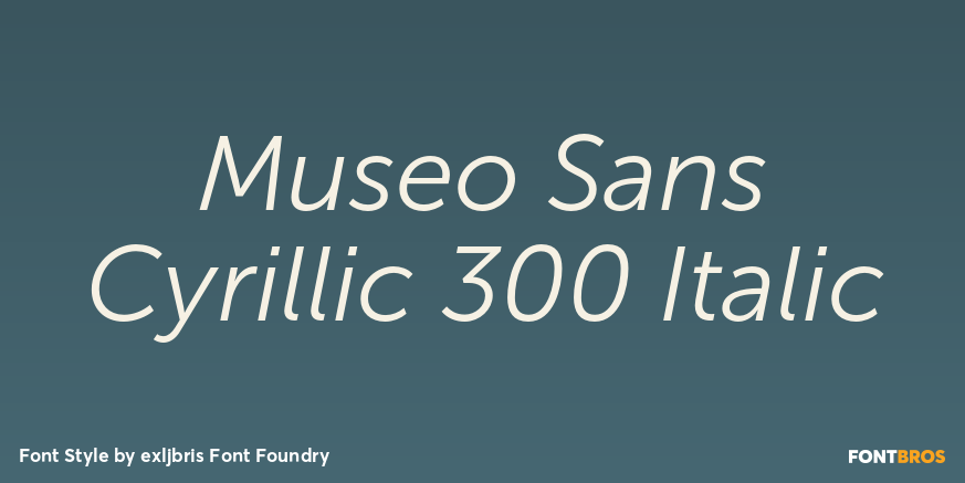 Museo Sans Cyrillic 300 Italic Font Poster #1