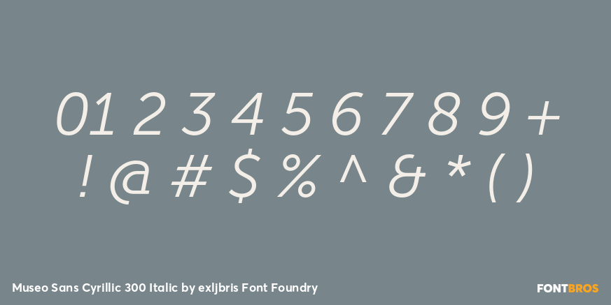 Museo Sans Cyrillic 300 Italic Font Poster #1