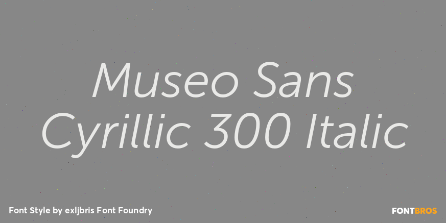 Museo Sans Cyrillic 300 Italic Font Poster #1