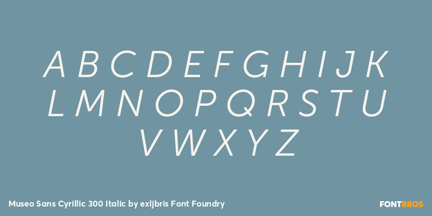 Museo Sans Cyrillic 300 Italic Font Poster #2