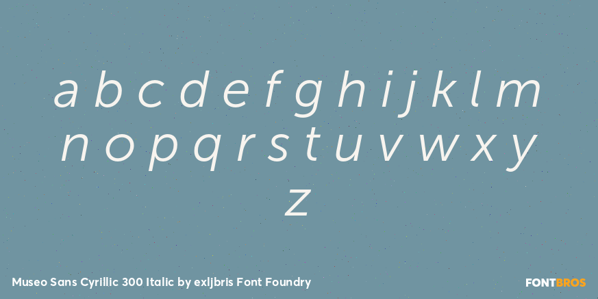 Museo Sans Cyrillic 300 Italic Font Poster #3