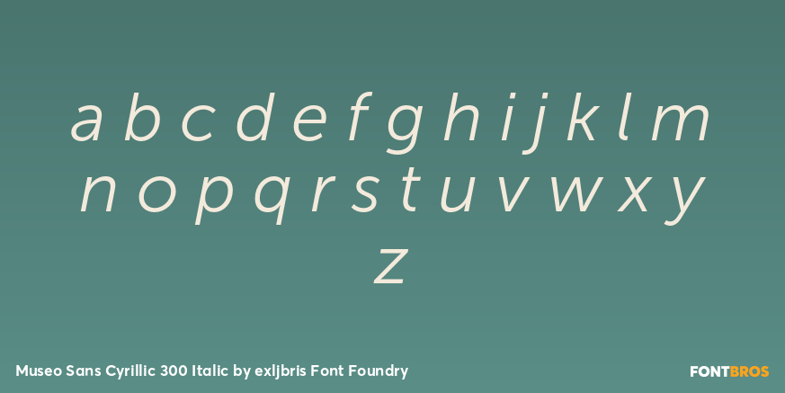 Museo Sans Cyrillic 300 Italic Font Poster #1