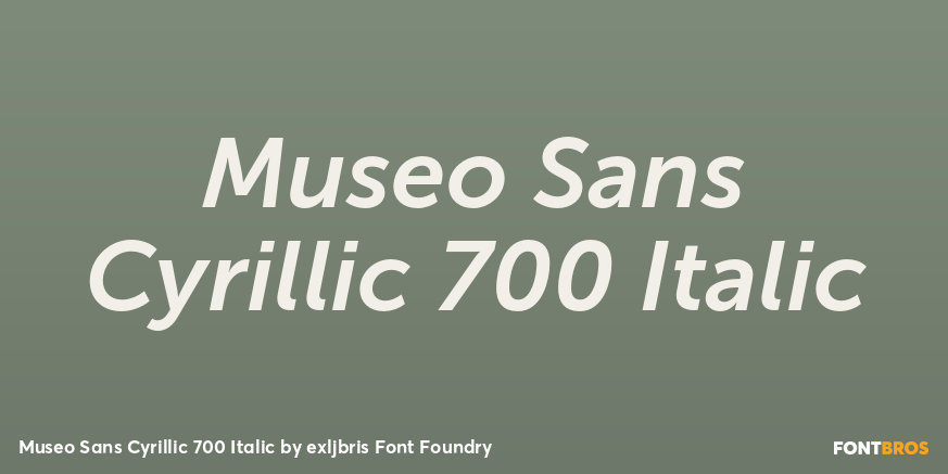 Museo Sans Cyrillic 700 Italic Font Poster #1
