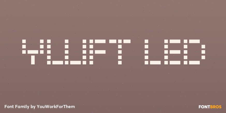 YWFT LED Font Poster