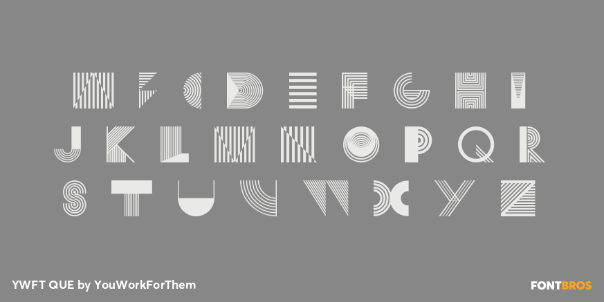 YWFT QUE Font Poster #1