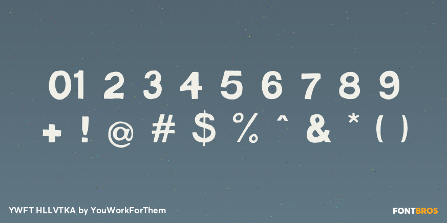 YWFT HLLVTKA Font Poster #1