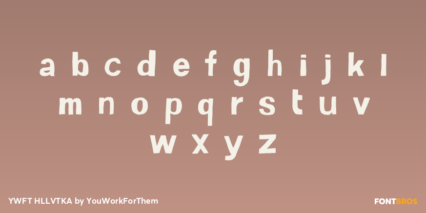 YWFT HLLVTKA Font Poster #3