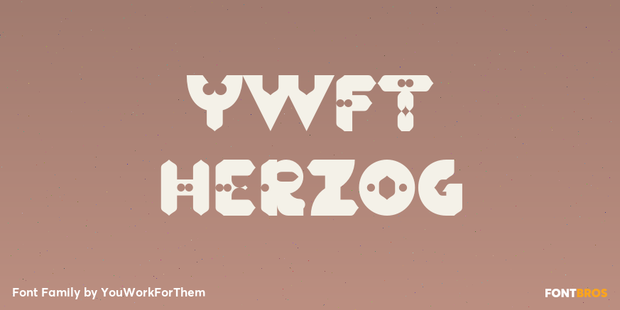 YWFT Herzog Font Poster