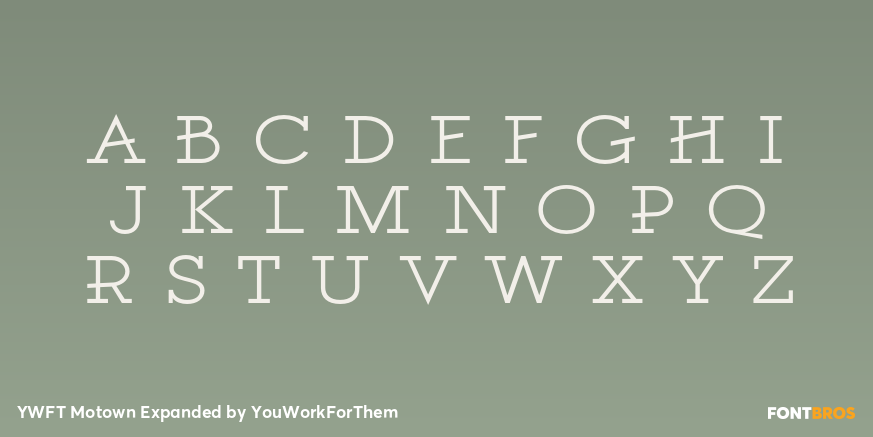 YWFT Motown Expanded Font Poster #2