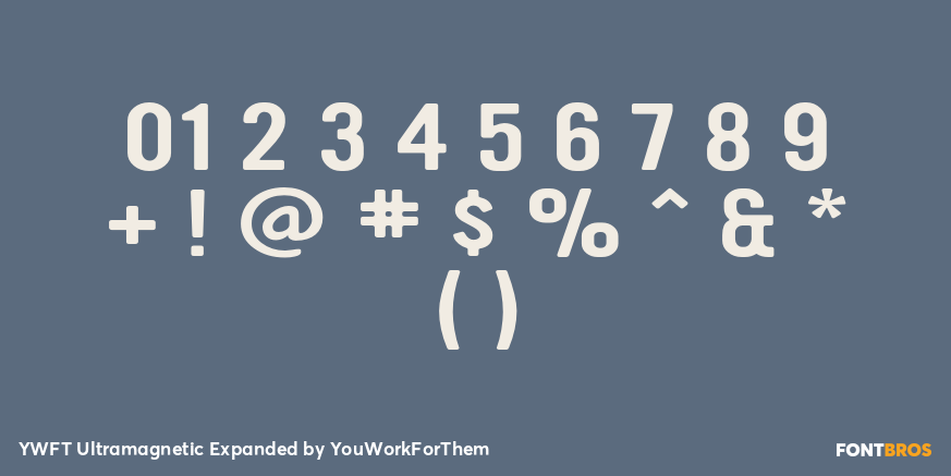 YWFT Ultramagnetic Expanded Font Poster #4